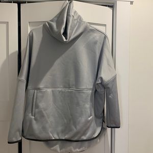 North face pullover silver arctic turtleneck